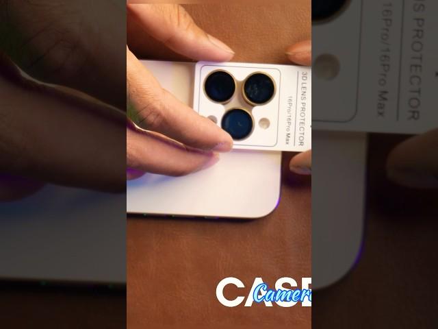 Iphone 16 pro max camera lens protector #casened #unboxing #howto
