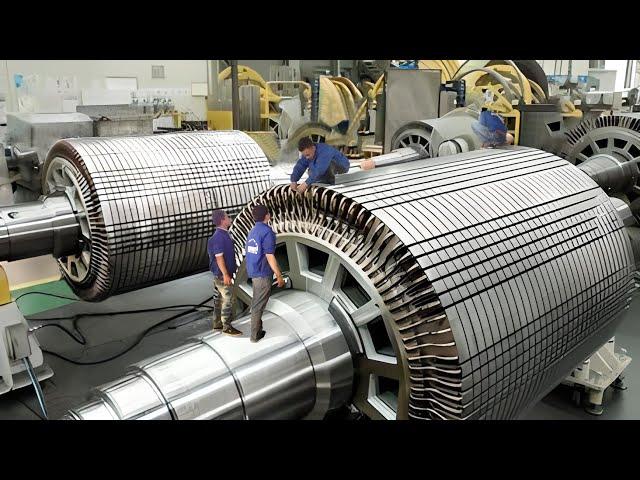 The Fascinating Production Process of Giant Electric Motors - Modern engine manufacturing technology