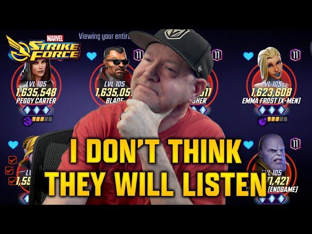 ENVOY QUITS - He Said This To The DEVS - MARVEL Strike Force - MSF