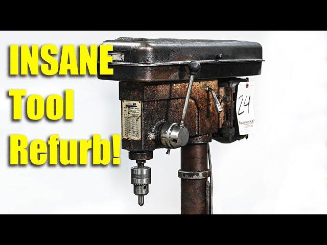 Drill Press Restoration - It's Insane...No, Really!