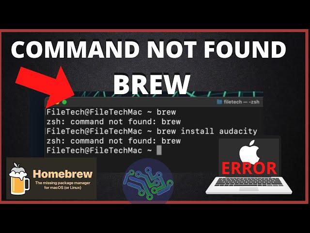 zsh command not found brew | FIX ERROR How to Install Homebrew