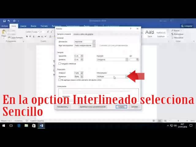 Como Cambiar el Espacio Entre Lineas o Parrafos en Word