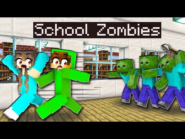 Escape From Zombie School in Minecraft!