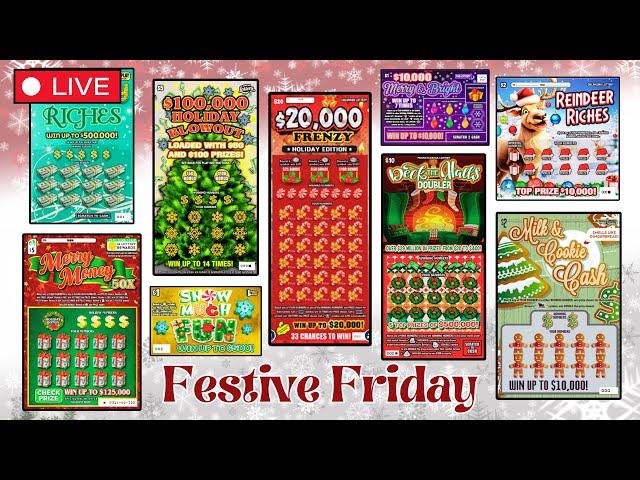 $150 WORTH OF HOLIDAY THEMED SCRATCH OFF LOTTERY TICKETS FROM MULTIPLE STATES AND COUNTRIES