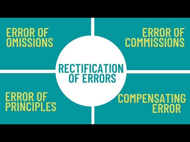 Rectification of Errors | Theory | Errors of Omission, Principle, Commission & Compensating Errors