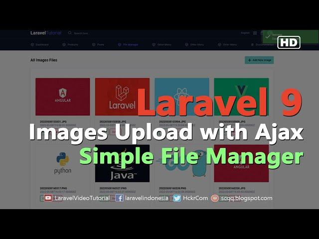 Laravel 9 Tutorial - AJAX CRUD Image Upload Example Simple File Manager