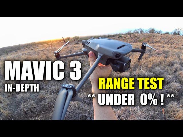 DJI Mavic 3 RANGE TEST to BELOW 0% - How Far Will it Go?  This is Unbelievable!!