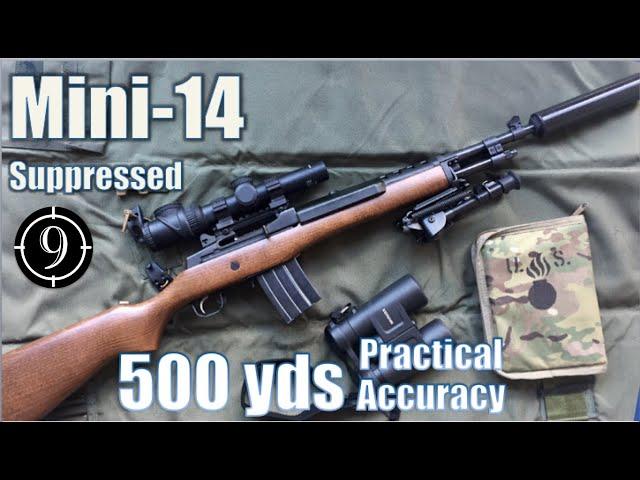 Mini 14 Suppressed to 500yds: Practical Accuracy (PUBG mode, with Trijicon 1-6x Accupoint mildot)