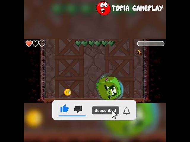 Red Ball 4 : Gold Ball vs Trainer Pig but it's bug can't go up stairs. #shorts