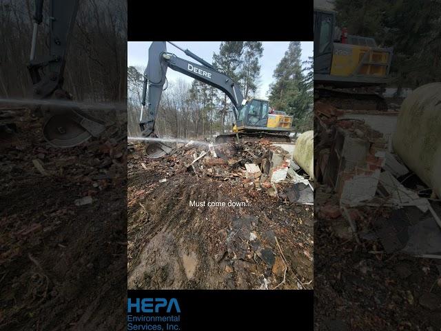 "This House Was SO Bad… We Had to Demo It as ALL Asbestos! ️ #AsbestosAbatement"