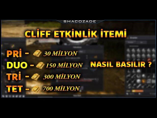 BDO...Etkinlik Cliff İtem ve Pri-Duo-Tri  Fs Nasıl Kasılır..BDORehber #28