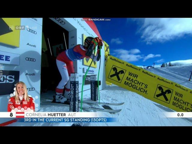 Cornelia Hütter gewinnt Super G Zauchensee 2024(ORF)