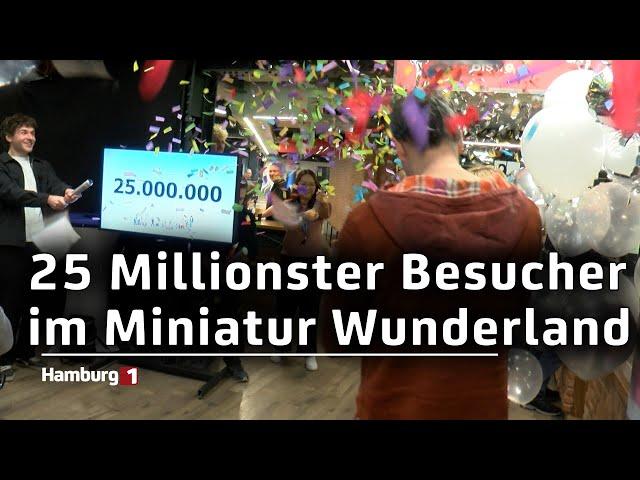 Miniatur Wunderland: 25-millionste Besucherin feierlich begrüßt