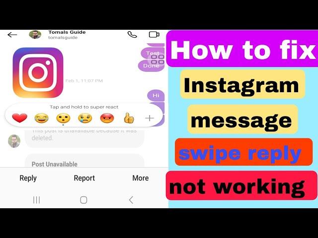 Fix Instagram message swipe reply not working 2023 | instagram reply option not showing problem