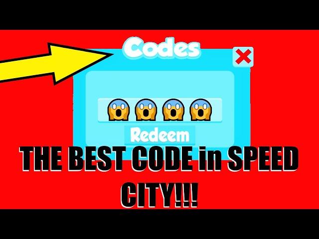 THE BEST CODE for THE BEST FREE TRAIL in SPEED CITY! (Roblox)