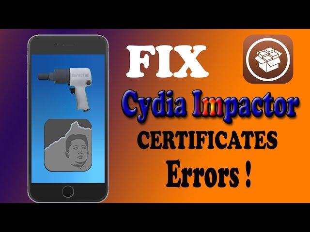 How To Fix Cydia Impactor Certificates ERRORS !! 