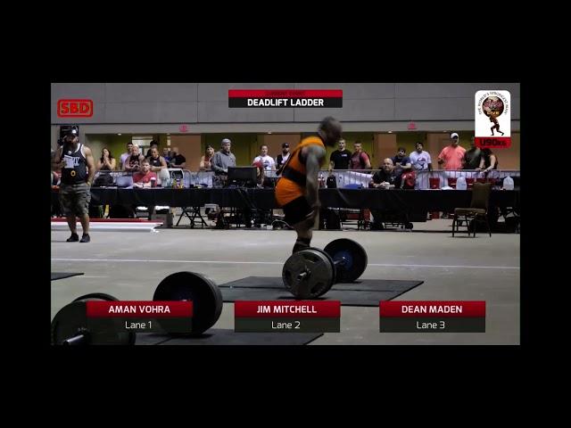 Deadlift medley - Official strongman games 2019 u90kg - Dean Maden - Serious Strength Academy