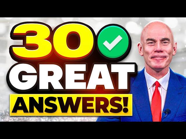 TOP 30 'GREAT ANSWERS' to JOB INTERVIEW QUESTIONS! (INTERVIEW PASS GUARANTEED!)