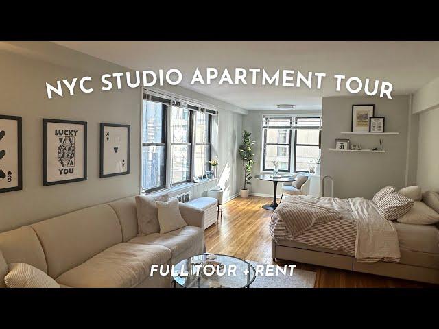 FURNISHED NYC STUDIO APARTMENT TOUR | Inside + Rent