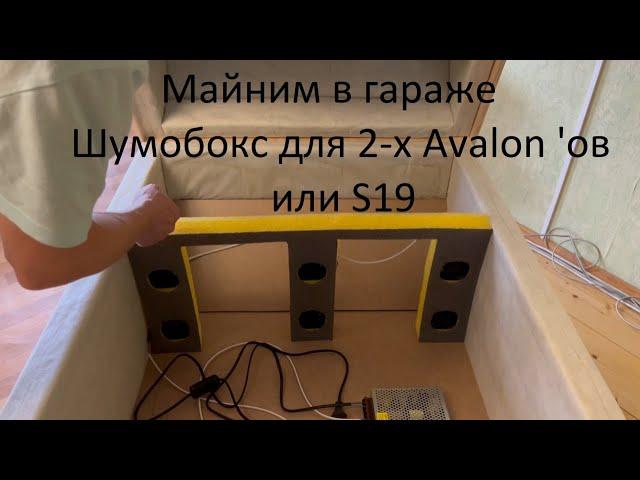 Шумобокс для 2-х Avalon 'ов или S19. Майним в гараже.