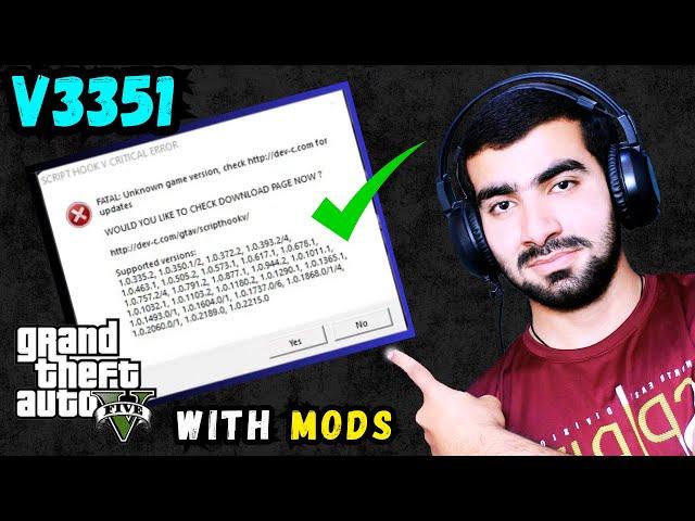 [FIXED] SCRIPT HOOK V CRITICAL ERROR WITH MODS NOW | ERROR AFTER GTA 5 UPDATE 3351| KHAAS GAMER