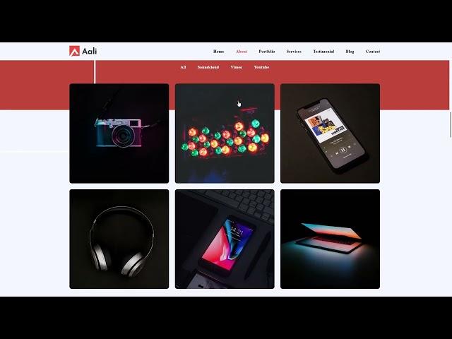 Aali - Personal Portfolio WordPress Theme elementor onepage