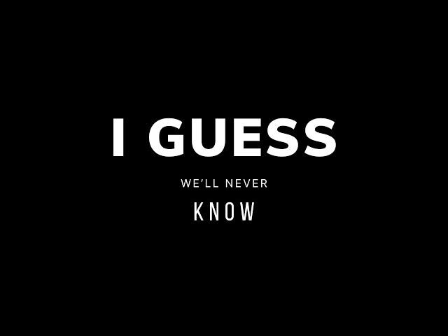 I Guess We'll Never Know By Joe Shelton -  Official Music Video