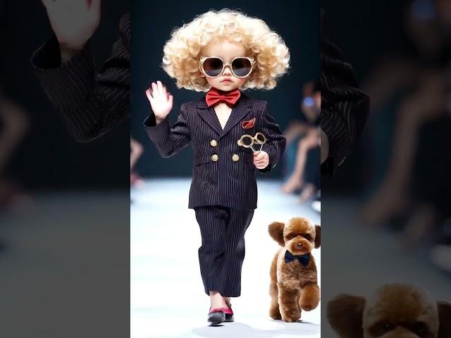 Pinstripe Perfection! Model vs Pup in Fashion Week 2025 Showdown