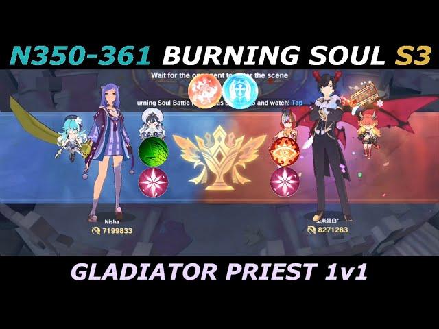 Fire/Wind/Holy Gladiator Priest 1v1 PVP - The Legend of Neverland SEA - Burning Soul N350-361 S3