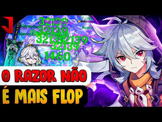 O DENDRO SALVOU O RAZOR DO FLOP E EU POSSO PROVAR! GUIA DO RAZOR HYPERBLOOM | GENSHIN IMPACT