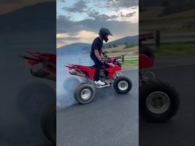 This thing has too much power  #honda #offroad #trx450r #drifting #burnout