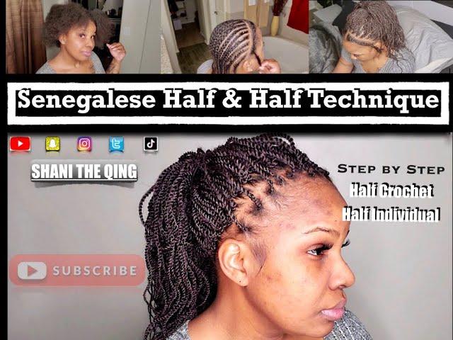 Half and Half Senegalese Twist Technique