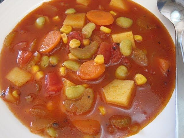 VEGETABLE SOUP - How to make simple Basic VEGETABLE SOUP Recipe