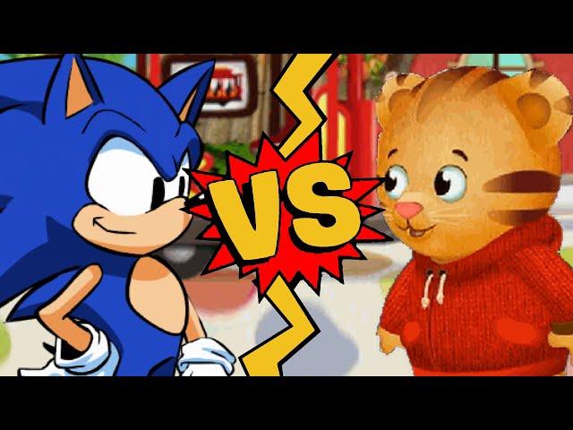 M.U.G.E.N. Battles | Sonic vs Daniel Tiger | Sonic the Hedgehog vs Daniel tiger's neighborhood