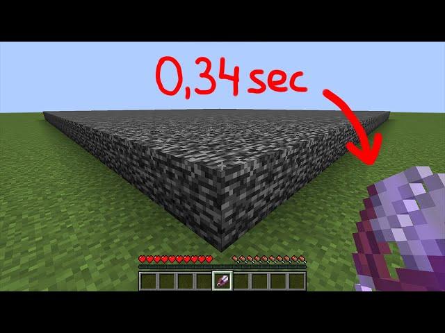 how to break bedrock in 0.34 sec