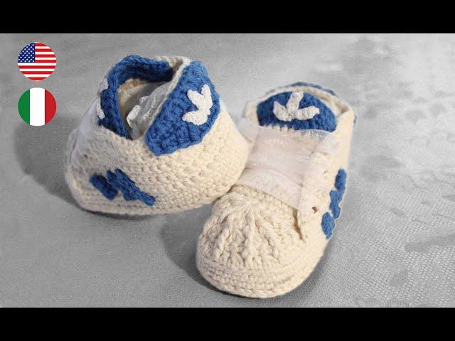 Crochet baby shoes 3-6 months type Adidas