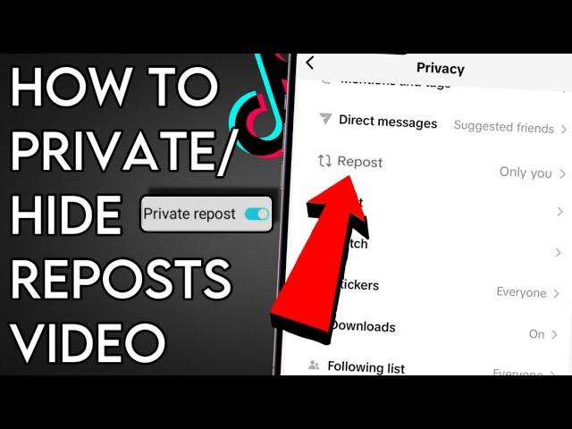 How To Hide/Silent Reposts On Tiktok!