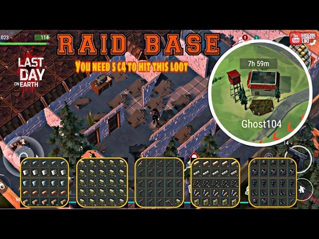 Ldoe raid base Ghost104 |You need 5 c4 to hit this loot #LDOE #Last_Day_on_Earth_Survival  #Ghost104