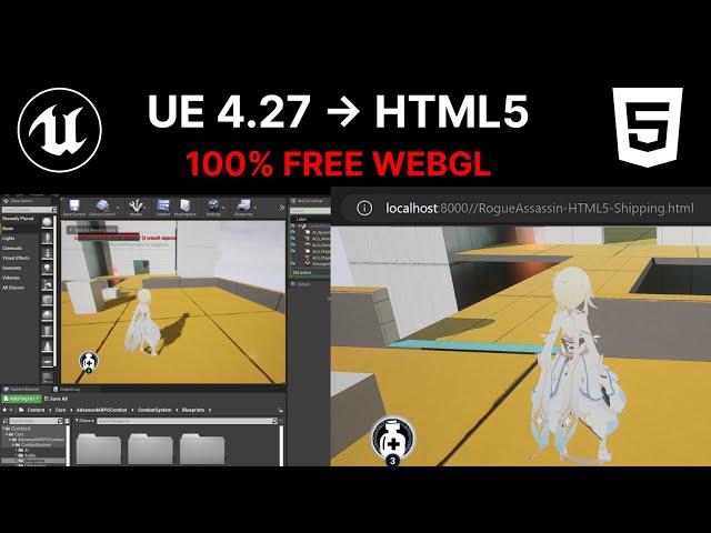 UE4.27 HTML TUTORIAL (100% FREE, NO PIXEL STREAMING) + ALSV4 on HTML