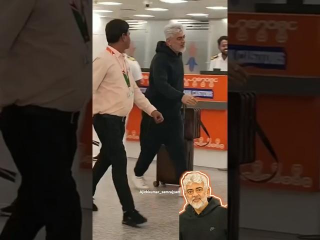 EXCLUSIVE VIDEO AjithKumar Sir at Chennai Airport Latest Video️#Ajith #AjithKumar #vidaaMuyarchi