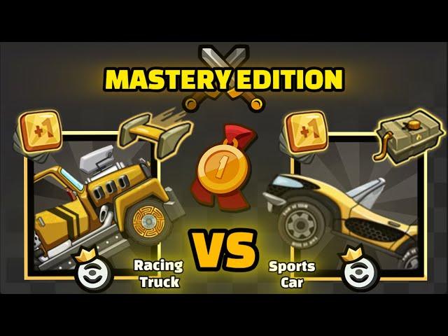 RACING TRUCK vs SPORTS CAR!| 1vs1 | MASTERY EDITION - Hill Climb Racing 2