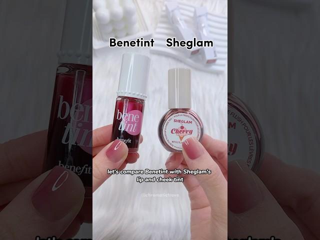 Benetint vs. Sheglam lip & cheek tint - are they dupes? #benefit #benetint #sheglam #dupes