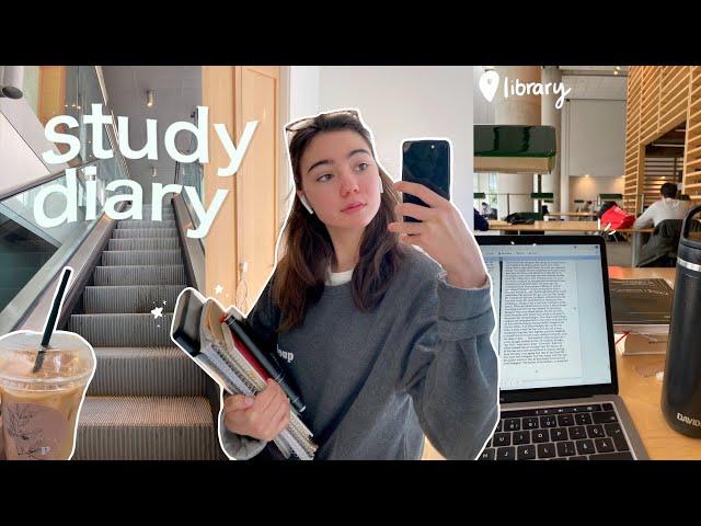 study diaries | college days in my life, library, productive study vlog