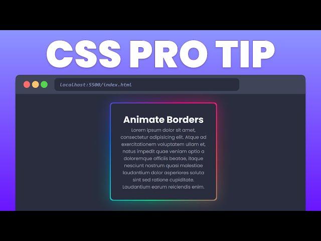 Learn CSS Border Animations in 6 Minutes