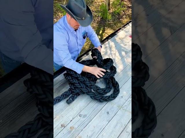 How to Figure 9 Knot with MASSIVE rope #knots #rope (read description for more info)