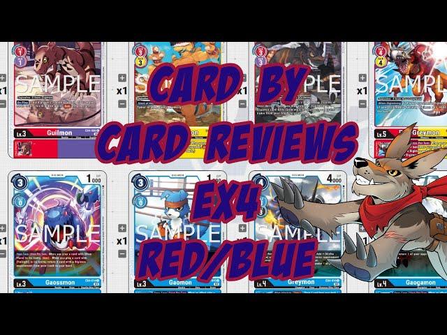 Digimon TCG EX4 Card By Card Review Red/Blue