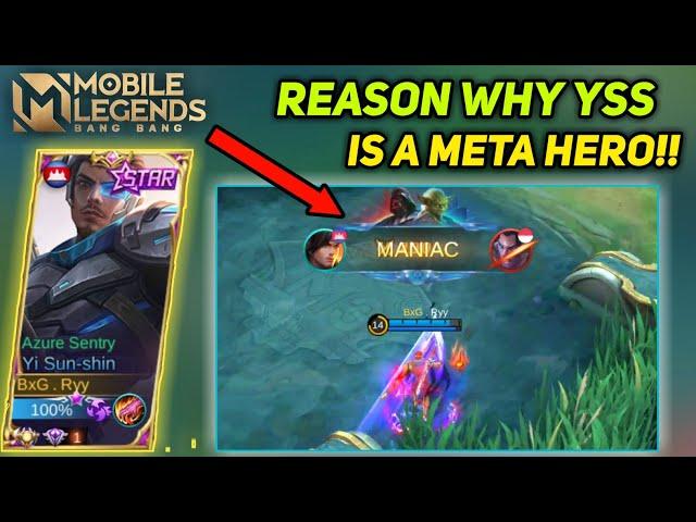 REASON WHY YI-SUN SHIN IS A META HERO! MANIAC ! GODLY YSS NEXT LEVEL EPIC COMEBACK GAMEPLAY | MLBB