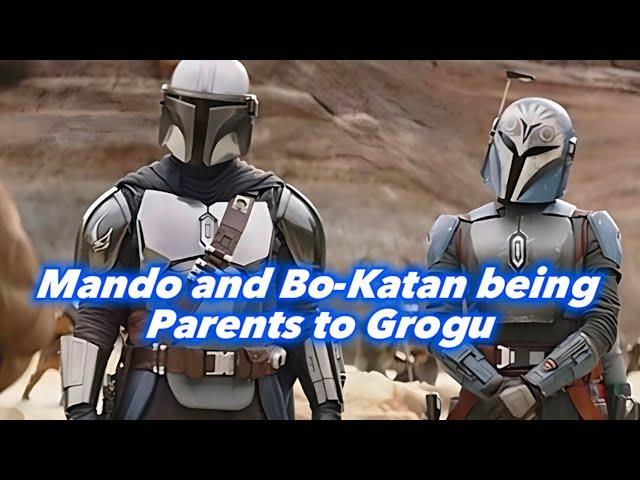 Mando and Bo-Katan being parents to Grogu l The Mandalorian Season 3