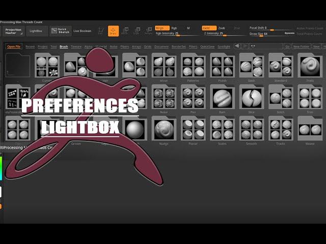 【ZBrush 2022】【memo】preferences：Lightbox