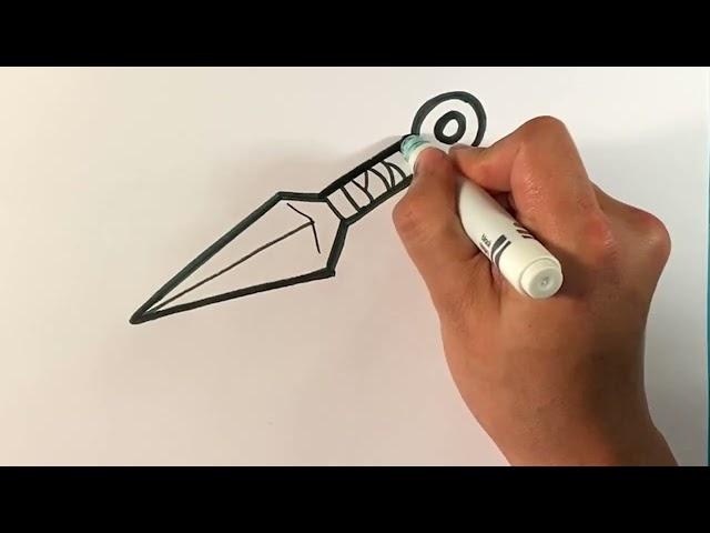 EASY How to Draw NARUTO WEAPONS